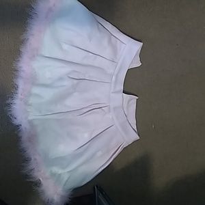 Mini skirt with a faux fur lining on the bottom